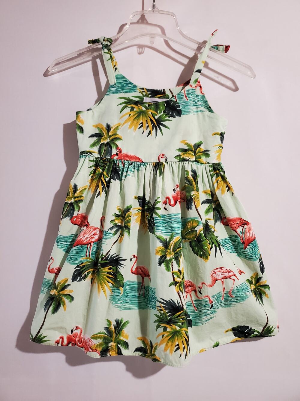 Vtg 90s Pacific Legend Hawaiian Tropical Mini Dress Babydoll Top Size 7/8 Island